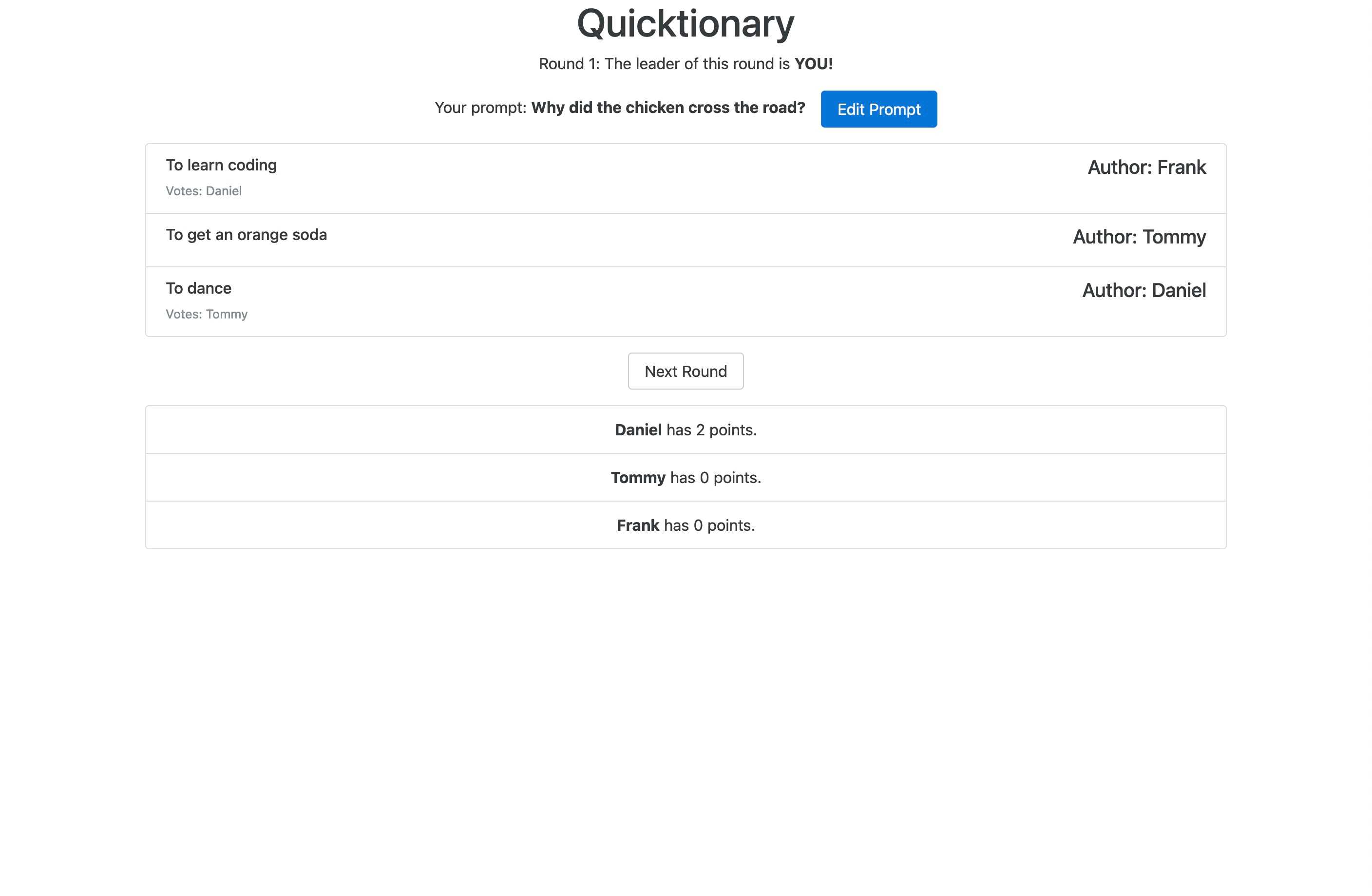 Quicktionary